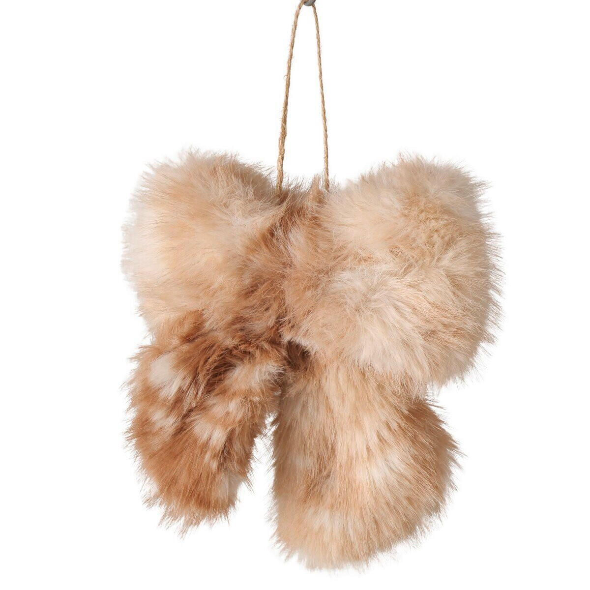 CHRISTBAUMANHÄNGER  - Hellbraun, Basics, Textil (13/3/13cm)