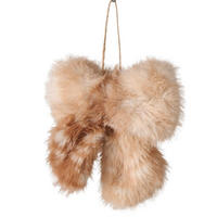 CHRISTBAUMANHÄNGER  - Hellbraun, Basics, Textil (13/3/13cm)