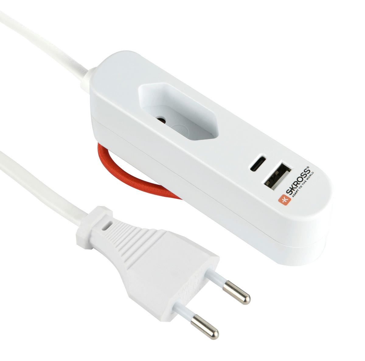 STECKDOSENLEISTE - Weiss, Basics, Textil (2,1/3,3/11cm) - Eglo