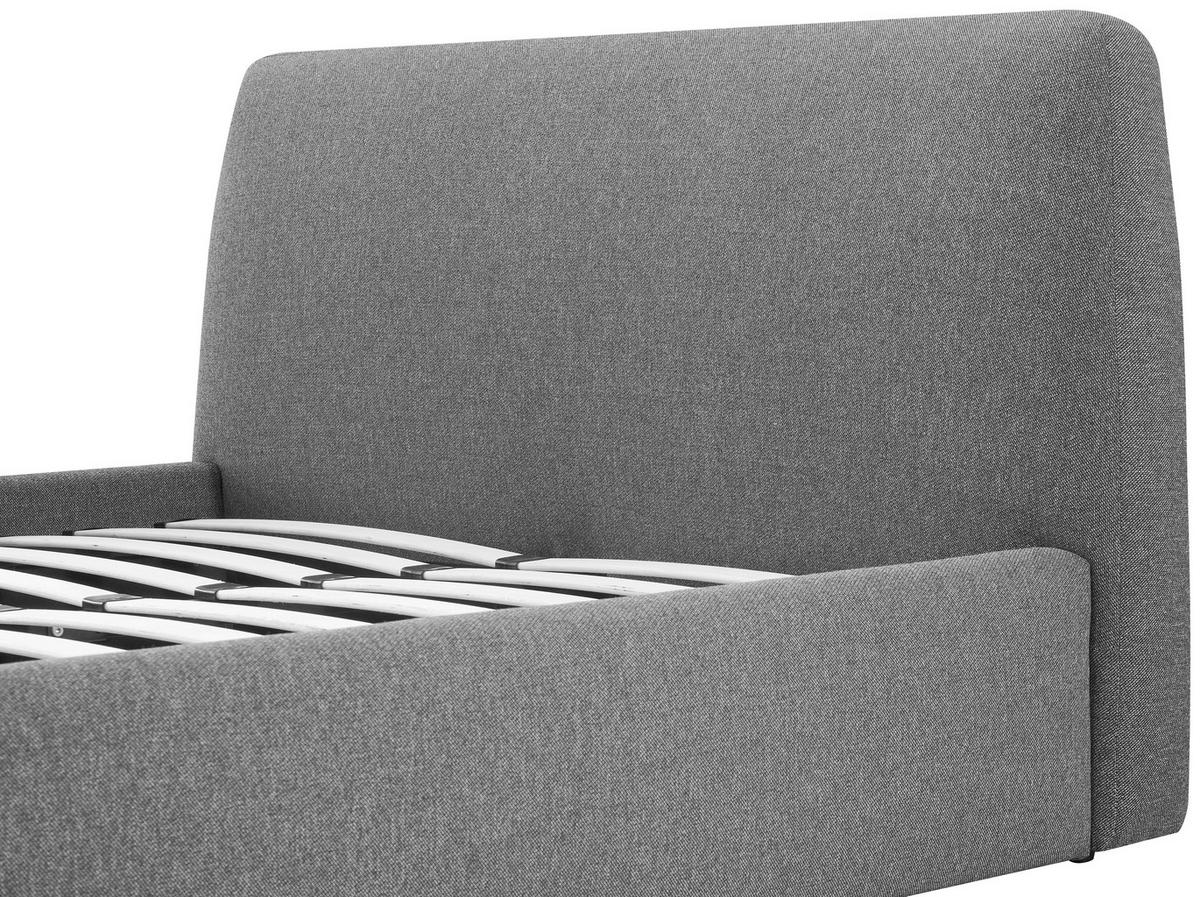 POLSTERBETT Lattenrost, Bettkasten Grau 140/200 cm  - Schwarz/Naturfarben, MODERN, Holz/Kunststoff (140/200cm) - Livetastic