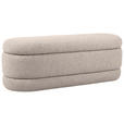 HOCKERBANK 130/48,5/47 cm Bouclé Creme Kiefer Sperrholz  - Creme, Trend, Holz/Textil (130/48,5/47cm) - Xora