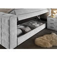BOXSPRINGBETT 180/200 cm  in Silberfarben  - Silberfarben, KONVENTIONELL, Textil (180/200cm) - Carryhome