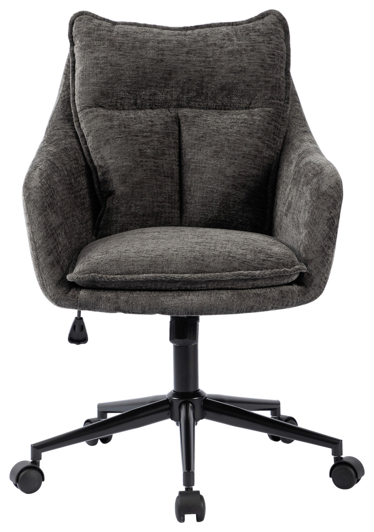 DREHSTUHL Webstoff Grau, Schwarz  - Schwarz/Grau, Modern, Kunststoff/Textil (58/85-93/58cm) - MID.YOU