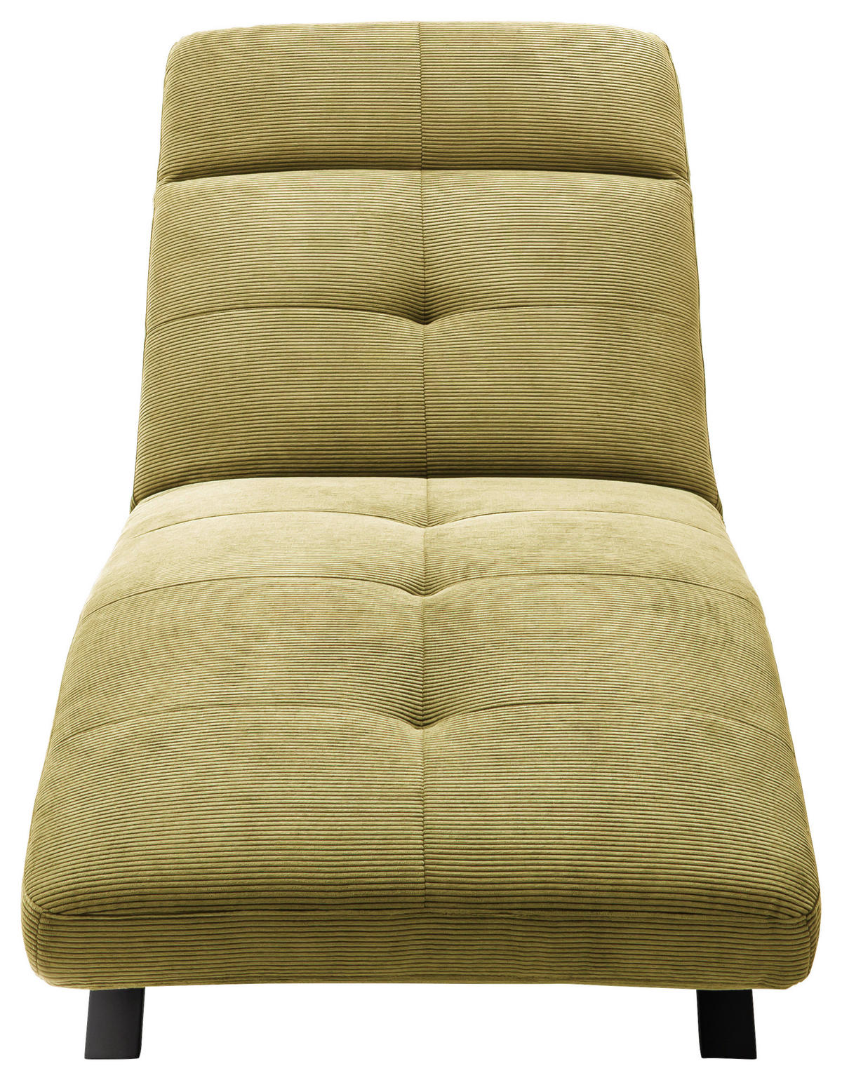RELAXLIEGE in Cord Hellgrün  - Schwarz/Hellgrün, Design, Textil/Metall (80/54-113/158-198cm) - Pure Home Lifestyle