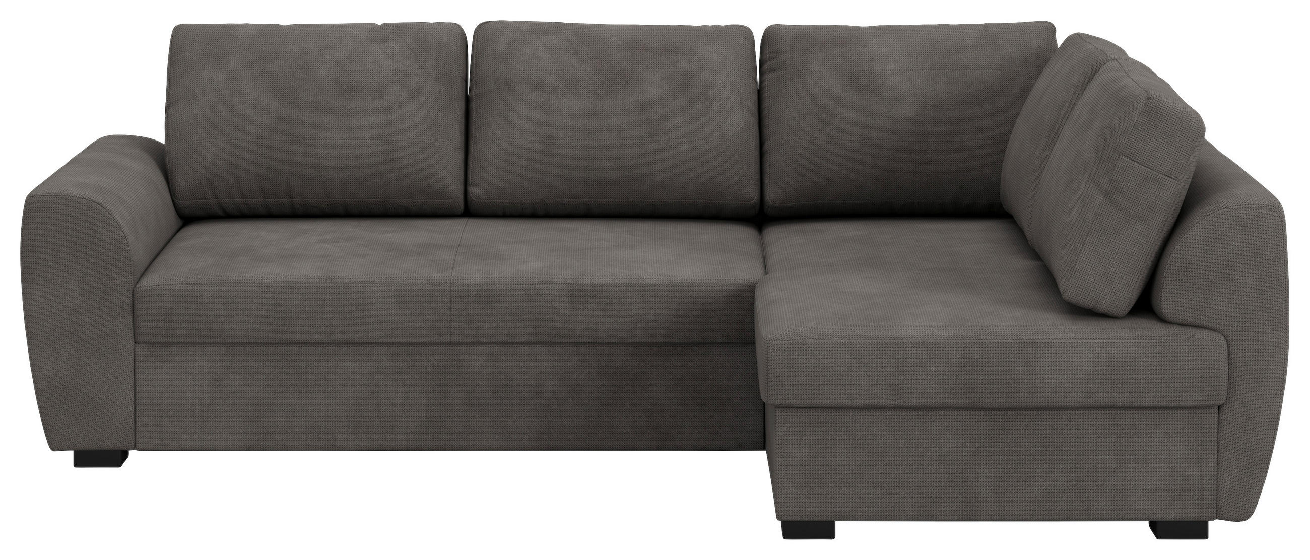 KUTNA GARNITURA tekstil  siva   - siva/crna, Trend, tekstil/plastika (253/154cm) - MID.YOU
