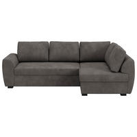 KUTNA GARNITURA tekstil  siva   - siva/crna, Trend, tekstil/plastika (253/154cm) - MID.YOU