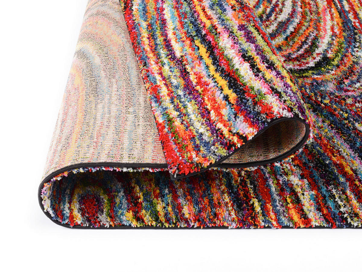 LÄUFER 80/250 cm Color Face Multicolor, Orange, Rot  - Rot/Multicolor, KONVENTIONELL, Textil (80/250cm) - Novel