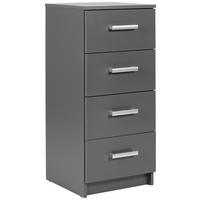 KOMMODE  in  - Silberfarben/Graphitfarben, Basics, Holzwerkstoff/Metall (41,2/40/91,50cm) - MID.YOU