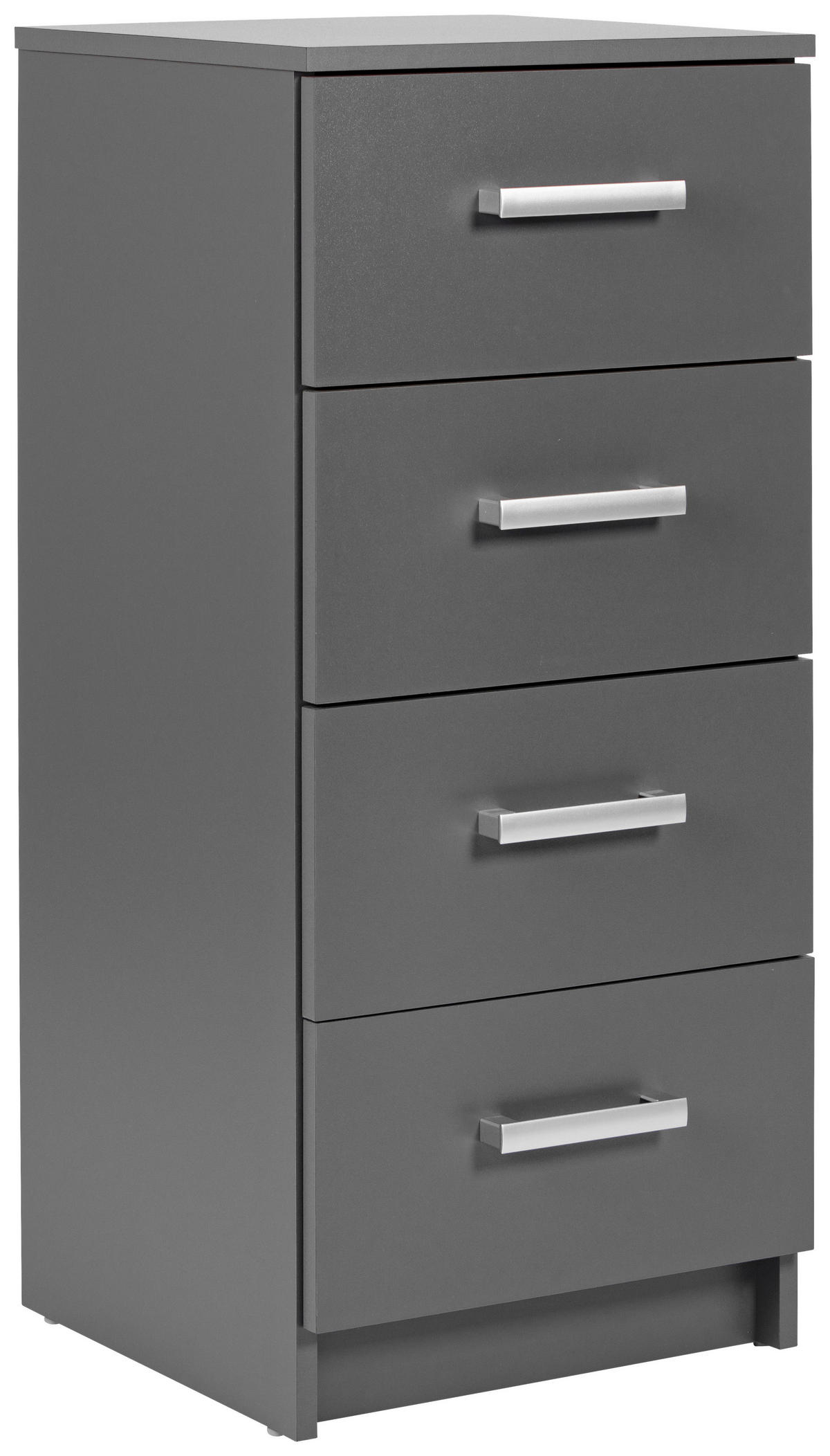 KOMMODE  in  - Silberfarben/Graphitfarben, Basics, Holzwerkstoff/Metall (41,2/40/91,50cm) - MID.YOU