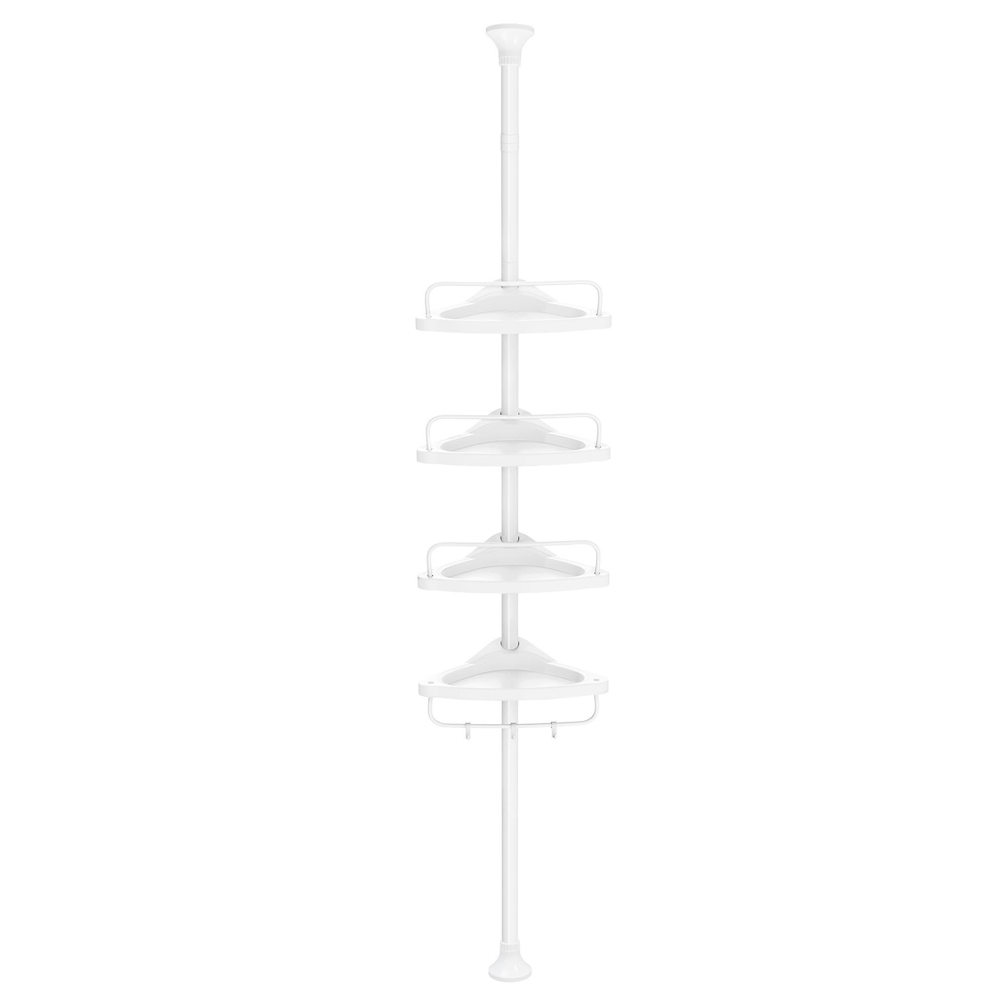 DUSCHREGAL 35/85-305/25 cm  - Weiß, Basics, Kunststoff/Metall (35/85-305/25cm)