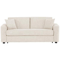 SCHLAFSOFA  in Webstoff Creme  - Creme/Schwarz, Design, Kunststoff/Textil (205/83/100cm) - Xora