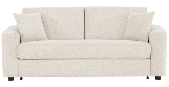 SCHLAFSOFA Webstoff Creme  - Creme/Schwarz, Design, Kunststoff/Textil (205/83/100cm) - Xora