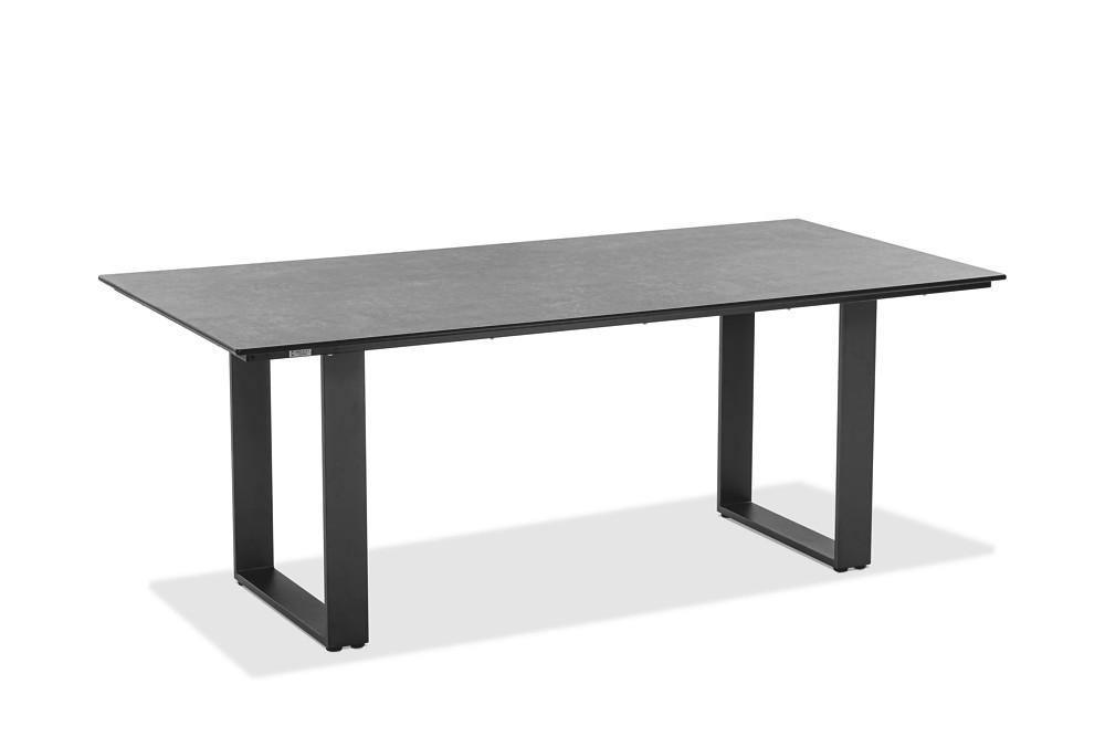 GARTENTISCH Kunststoff Anthrazit, Grau rechteckig  - Anthrazit/Grau, Design, Kunststoff/Metall (220/95/76cm)