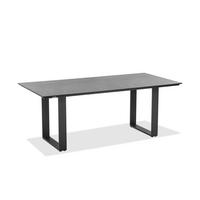 GARTENTISCH Kunststoff Anthrazit, Grau rechteckig  - Anthrazit/Grau, Design, Kunststoff/Metall (200/95/76cm)