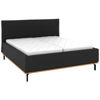 POLSTERBETT 180/200 cm,  in Anthrazit, Matratze, Lattenrost, Bettkasten, H3 + H3 = fest  - Anthrazit/Graphitfarben, Design, Holz/Textil (180/200cm) - Musterring