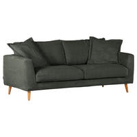 BIGSOFA in Cord Dunkelgrün  - Dunkelgrün/Naturfarben, Romantik / Landhaus, Holz/Textil (220/69/100cm) - Landscape