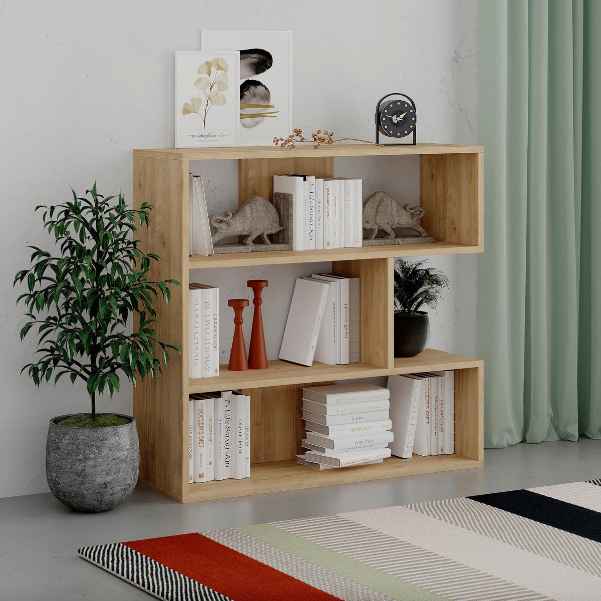 BOKHYLLA i 94/89/30 cm ekfärgad  - ekfärgad, Design, trämaterial (94/89/30cm) - Livetastic
