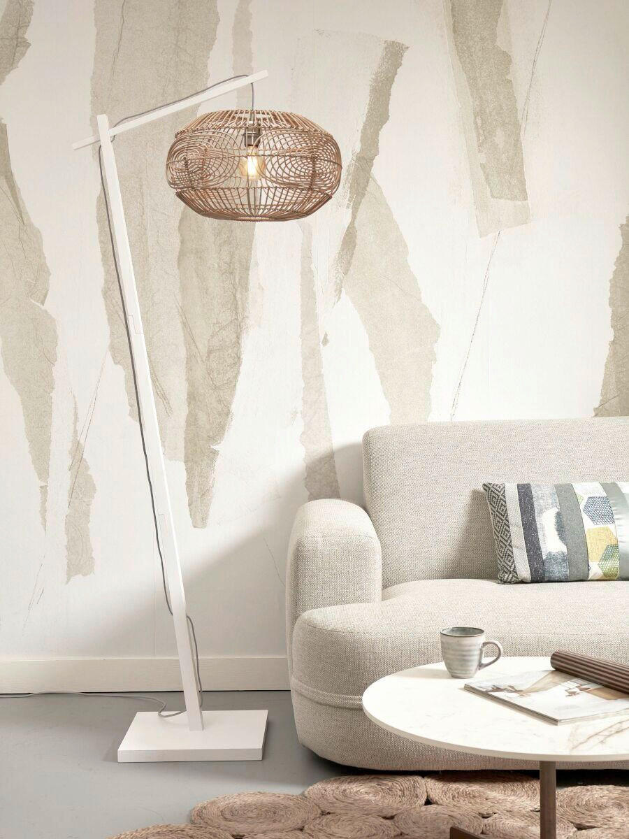 GOLVLAMPA GOOD&MOJO  74/48/176 cm    - vit/naturfärgad, Trend (74/48/176cm) - Good & Mojo