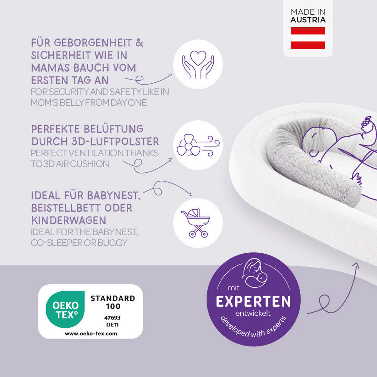 KUSCHELNEST HOME AIR    - Basics (80cm) - Träumeland