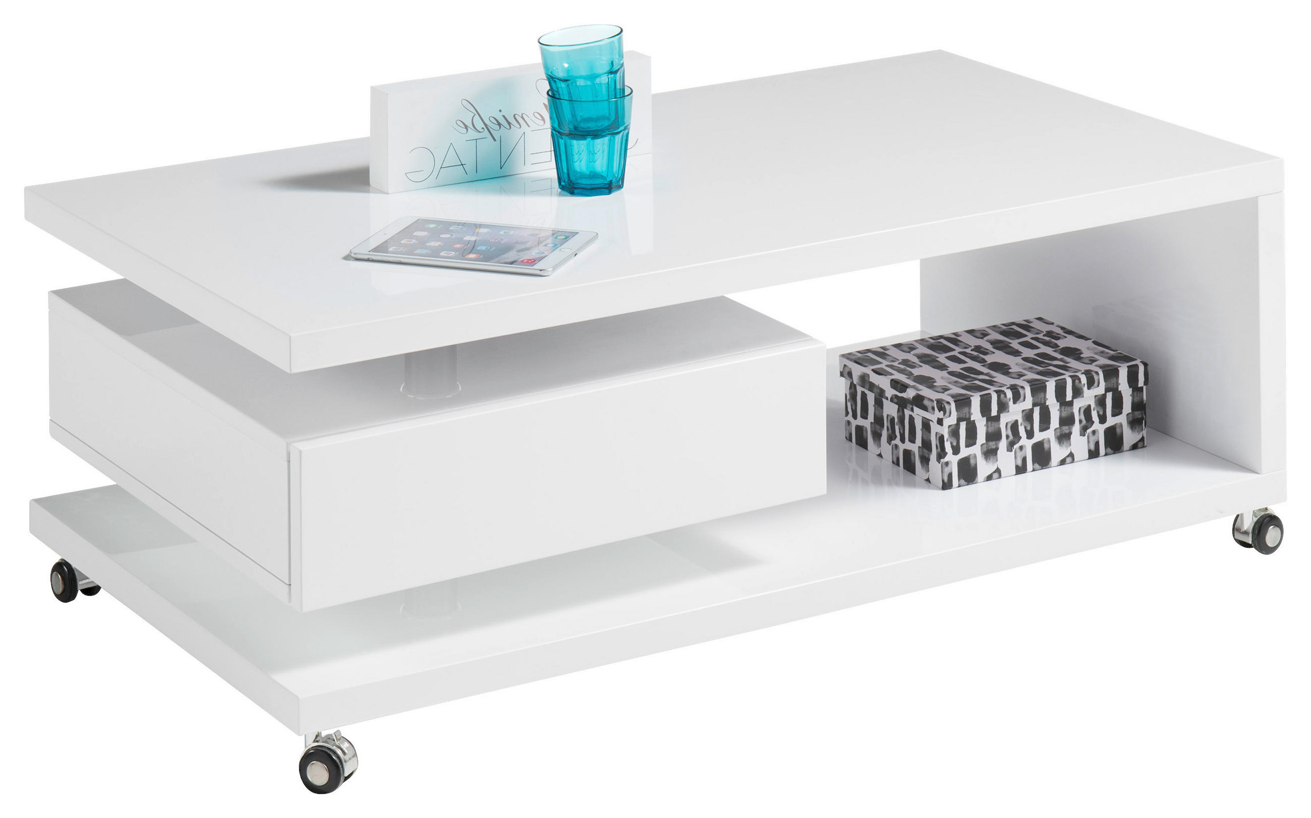 KLUB STOLIĆ bijela  drvni materijal  - bijela, Moderno, drvni materijal (110/59,5/41cm) - Hom`in