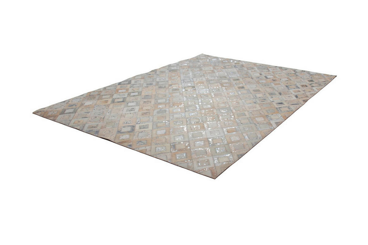 FLACHWEBETEPPICH 160/230 cm Spark 110 Grau/Silber Grau, Silberfarben  - Silberfarben/Grau, Design, Leder/Textil (160/230cm) - Novel