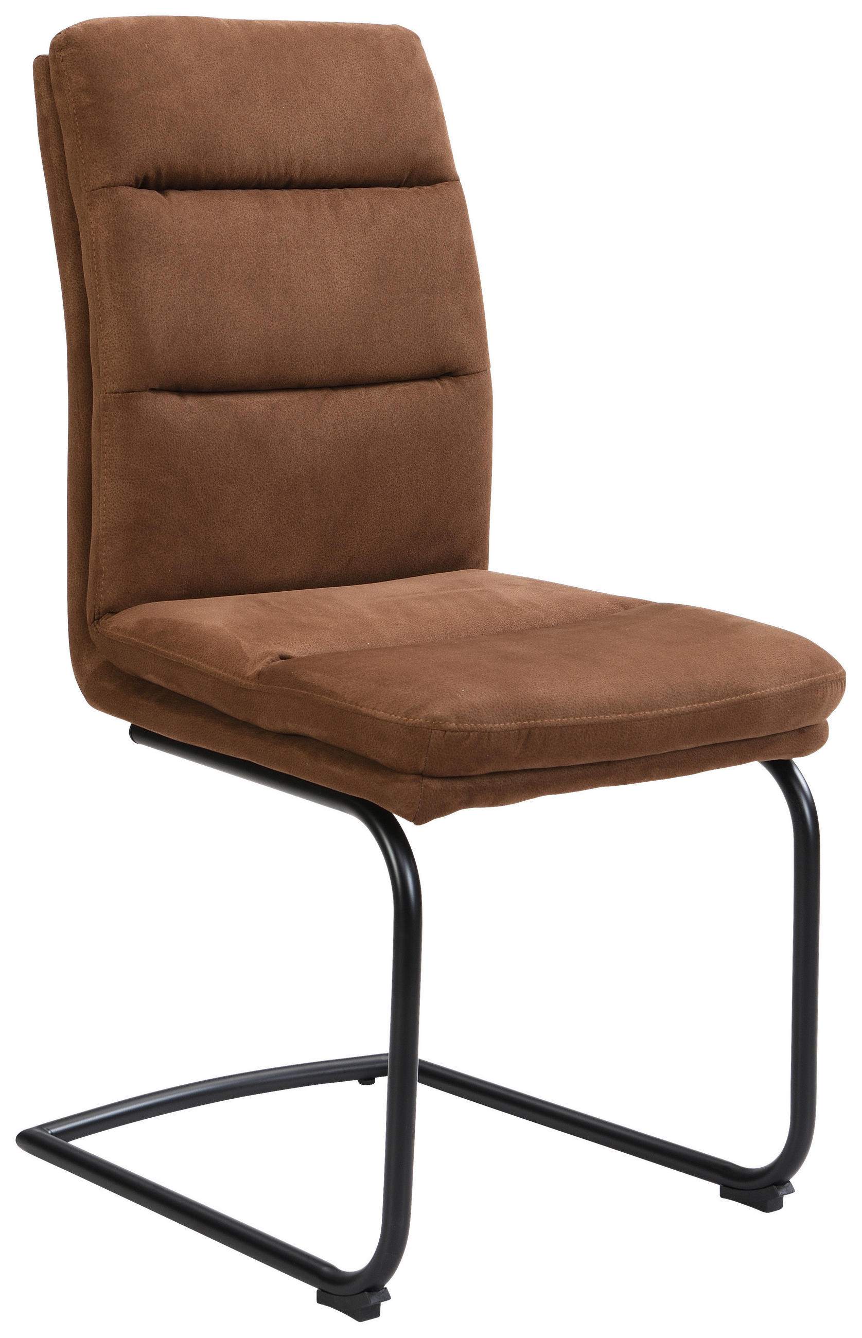 SCHWINGSTUHL  in Eisen Webstoff  - Cognac/Schwarz, Design, Textil/Metall (46/62,5/95cm) - Cantus