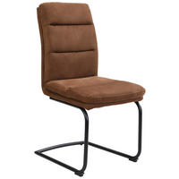 Scaun Cantilever din metal, textil, coniac - coniac/negru, Design, metal/textil (46/62,5/95cm) - Cantus