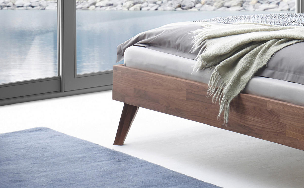 BETT 140/200 cm  in Nussbaumfarben  - Nussbaumfarben, KONVENTIONELL, Holz (140/200cm) - Hasena