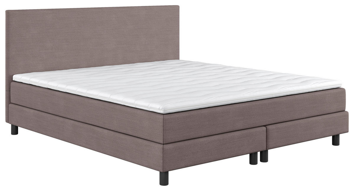 BOXBETT 180/200 cm  in Taupe  - Taupe/Schwarz, MODERN, Holzwerkstoff/Textil (180/200cm) - MID.YOU
