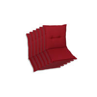 SESSELAUFLAGENSET Uni  - Kirschrot, Basics, Textil (50/7/100cm)
