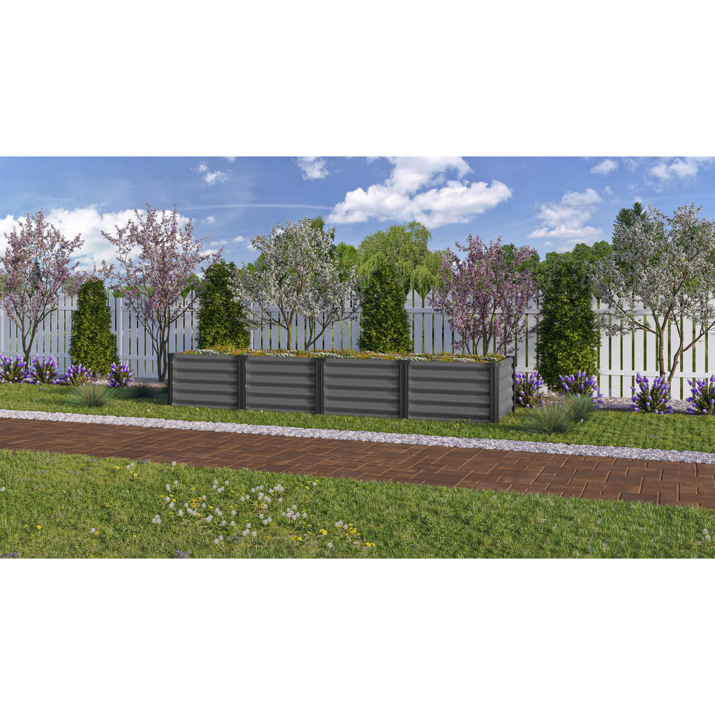 Hochbeet Stahl Linus BxHxT: 65x40,3x245 Anthrazit/Schwarz