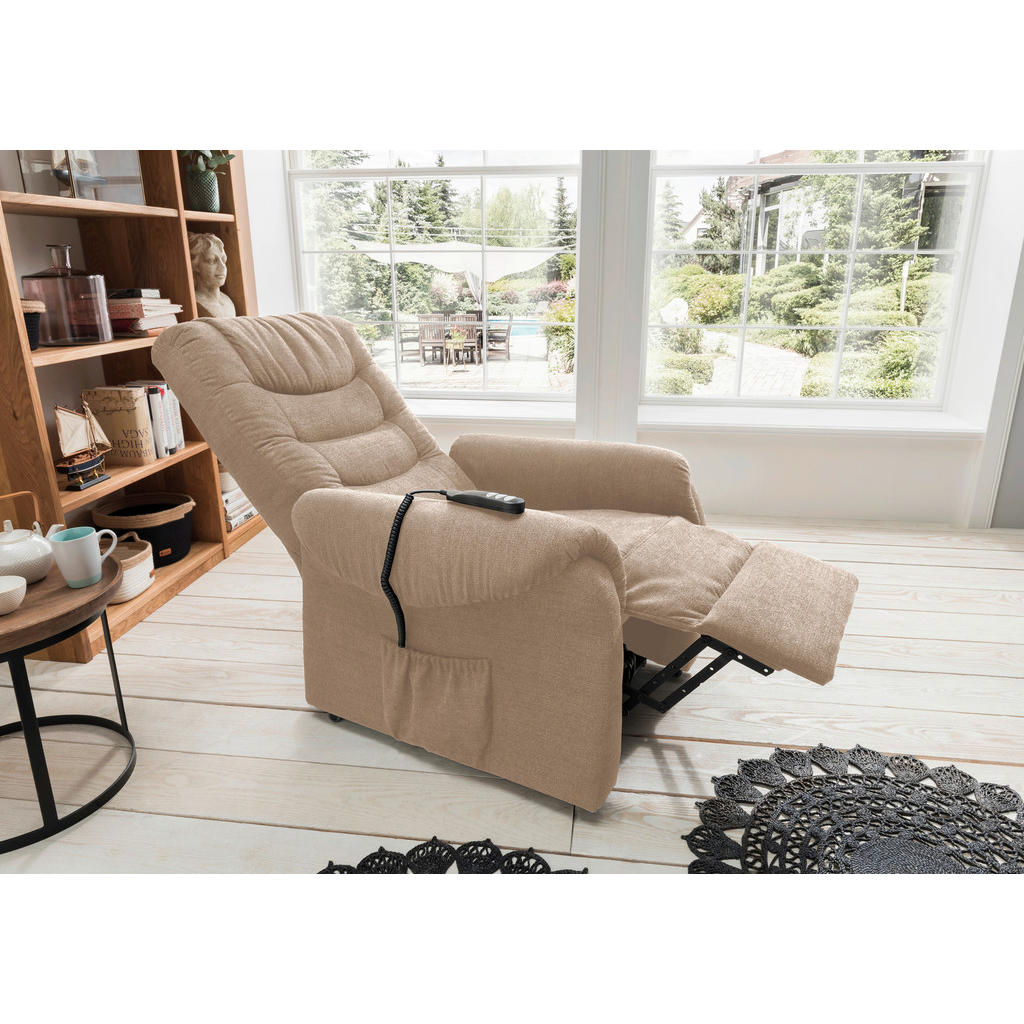 Thumbnail - Livetastic Fernsehsessel, Hellbraun, Holz, Textil, Buche, Fichte, Kiefer, 76x106x94 cm, Stoffauswahl, Relaxfunktion, Net...