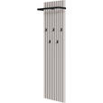 GARDEROBENPANEEL  in 46/160/18 cm  - Kaschmir/Schwarz, Design, Holzwerkstoff/Metall (46/160/18cm) - Voleo