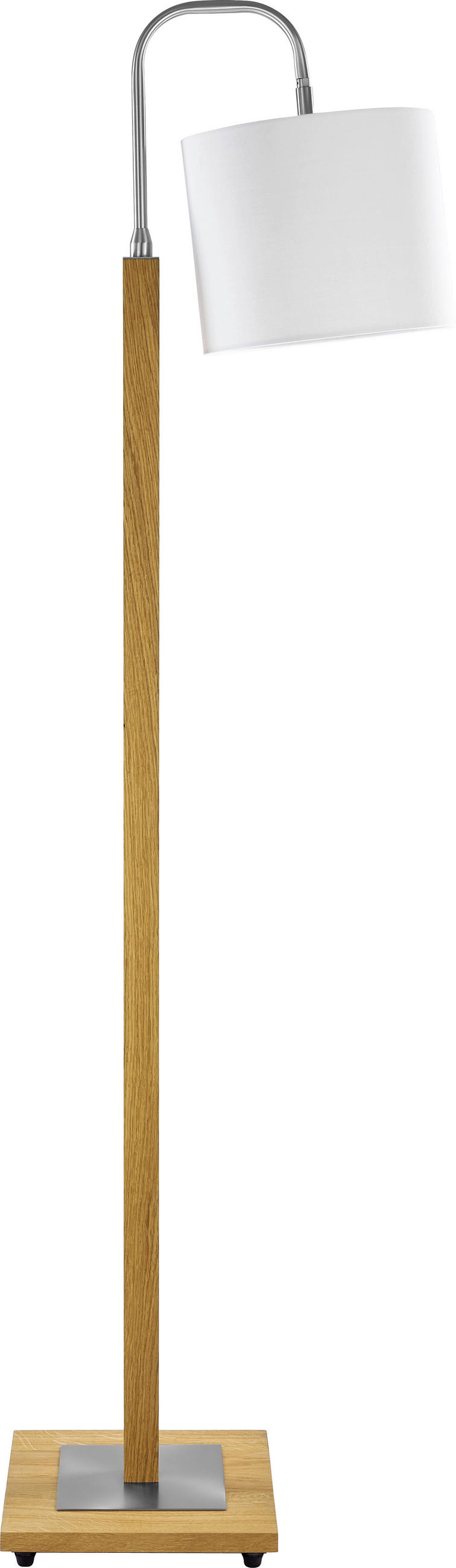 LED-STEHLEUCHTE 36,2/125 cm    - Eichefarben/Silberfarben, Basics, Naturmaterialien/Holz (36,2/125cm) - Herzblut