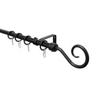 KARNIŠA crna metal - crna, Basics, metal (130-240cm) - Gardinia