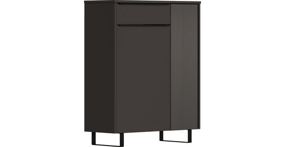 SCHUHSCHRANK  in 84/105/34 cm  - Anthrazit/Schwarz, Design, Glas/Holzwerkstoff (84/105/34cm) - Dieter Knoll