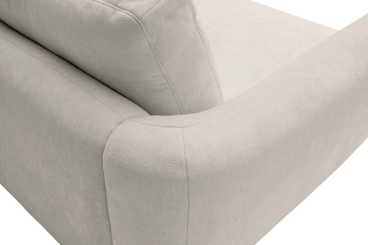 ECKSOFA  in Chenille Platinfarben  307/224 cm  - Platinfarben/Schwarz, KONVENTIONELL, Kunststoff/Textil (307/224cm) - Hom`in