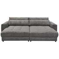 BIGSOFA Cord Anthrazit  - Anthrazit/Schwarz, KONVENTIONELL, Kunststoff/Textil (292/90/194cm) - MID.YOU