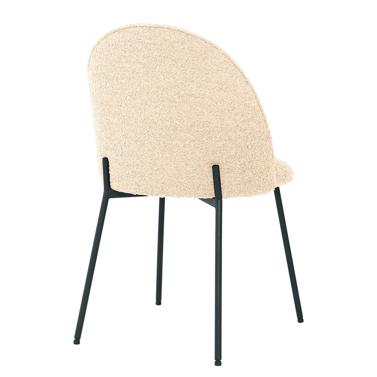 STUHL - Schwarz/Weiß, LIFESTYLE, Textil/Metall (50/84/53cm) - home24