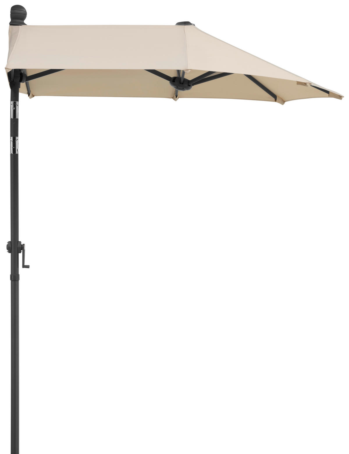 AMPELSCHIRM 150 cm Naturfarben  - Anthrazit/Naturfarben, Basics, Textil/Metall (150/228/150cm) - Schneider