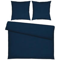 BETTWÄSCHE PUNTO Makosatin 200/200 cm  - Blau, Basics, Textil (200/200cm) - Novel