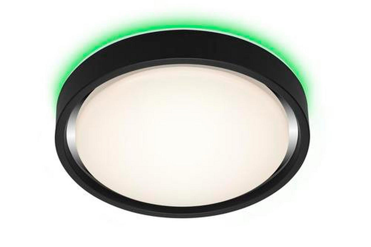 LED-DECKENLEUCHTE  36/7,5 cm    - Schwarz, Basics, Kunststoff/Metall (36/7,5cm) - Novel
