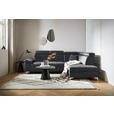 ECKSOFA in Samt Grau, Dunkelgrau  - Chromfarben/Dunkelgrau, KONVENTIONELL, Textil/Metall (271/206cm) - Carryhome