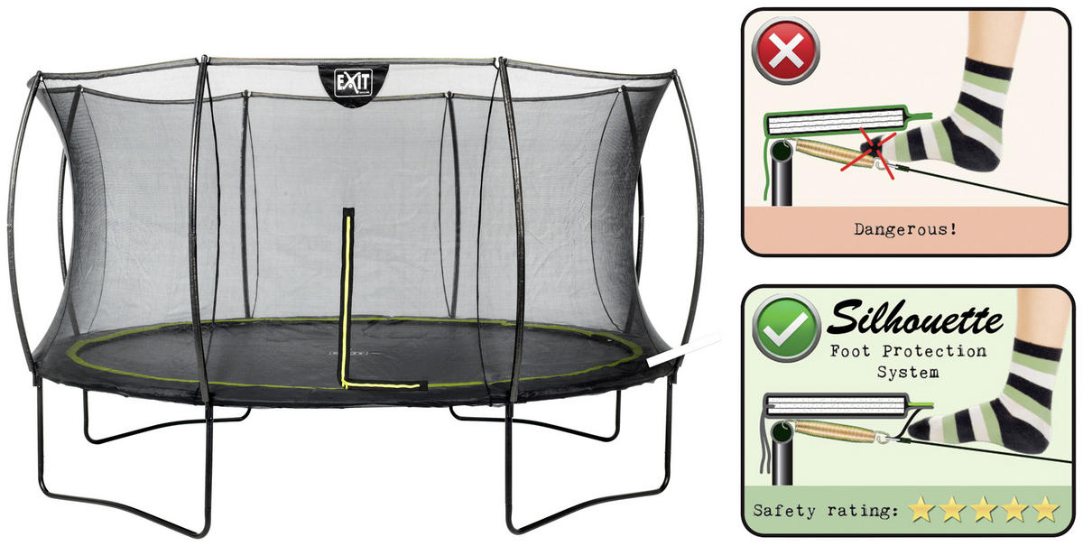 STUDSMATTA  - svart, Klassisk, metall (366/268cm) - EXIT Toys