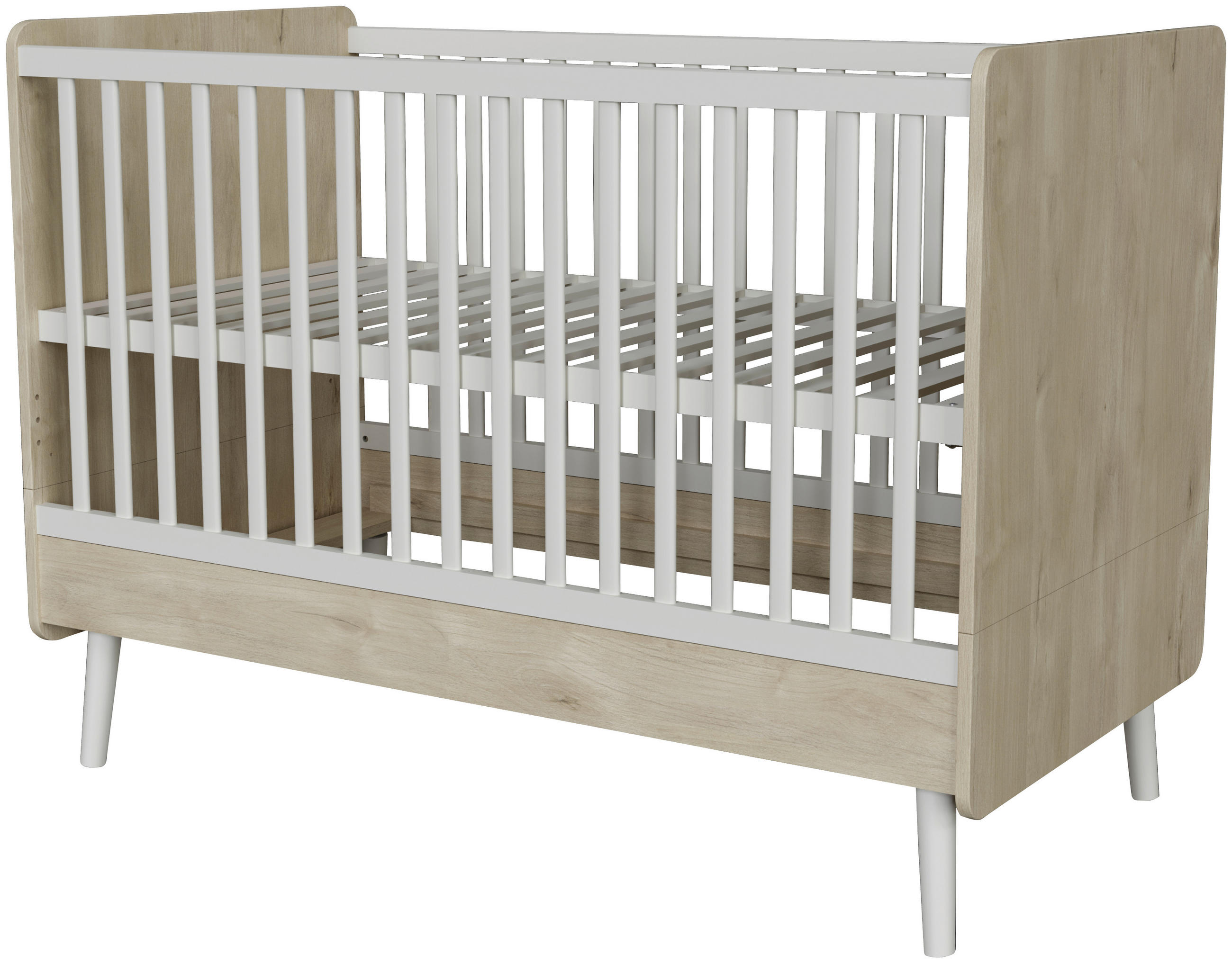 GITTERBETT   140/70 cm  - Naturfarben/Weiß, Basics, Holz/Holzwerkstoff (140/70cm)