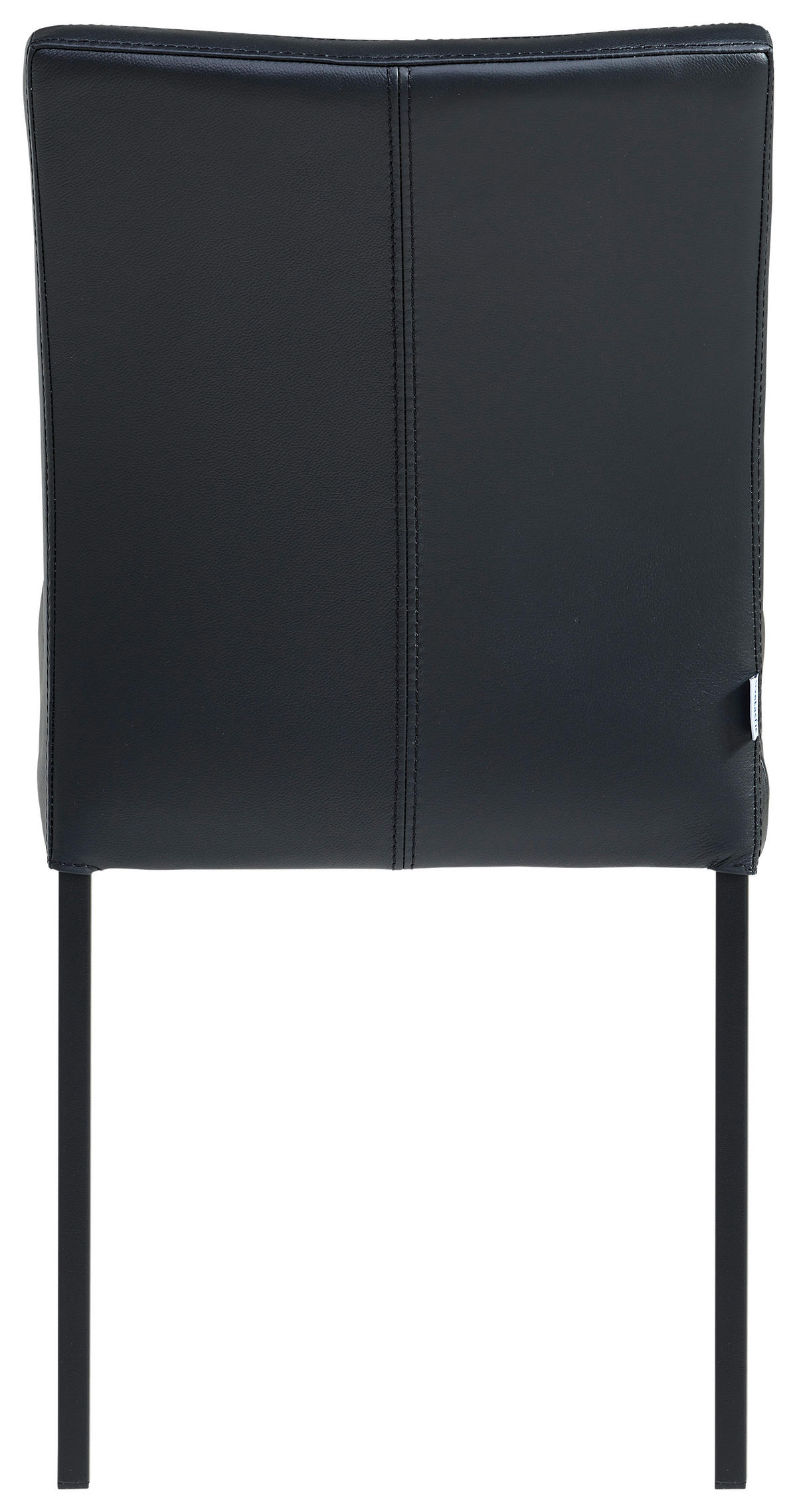STUHL Echtleder Schwarz  - Schwarz, MODERN, Leder/Metall (45,5/86/57,5cm) - Livetastic