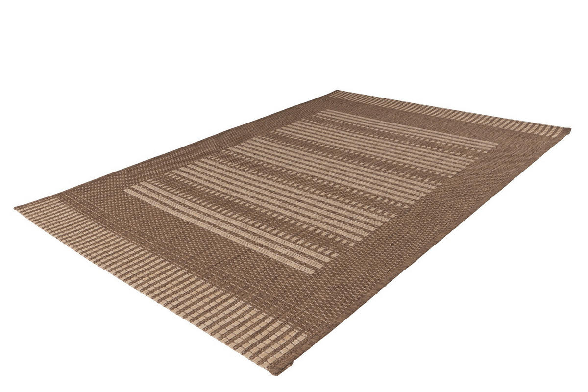 RAVNO TKANI TEPIH  braon     - braon, Osnovno, tekstil (160/230cm)