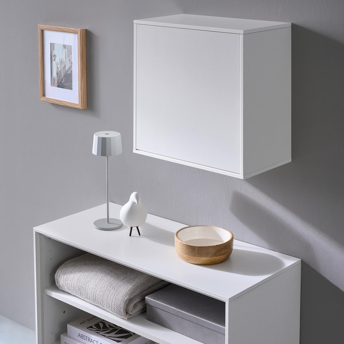 HÄNGEELEMENT 45,9/45,9/26 cm  in Weiß   - Weiß, Design, Holzwerkstoff (45,9/45,9/26cm) - home24