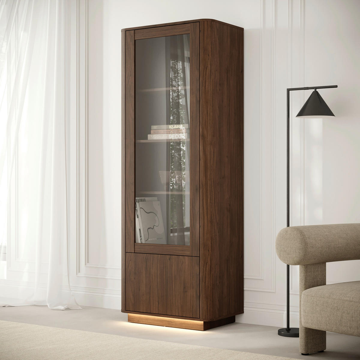 VITRINE  in Kaschmir  - Kaschmir, Design, Holzwerkstoff (200,5/67/40cm) - MID.YOU