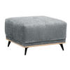 HOCKER in Textil Anthrazit  - Anthrazit/Schwarz, Modern, Holz/Textil (73/47/73cm) - home24